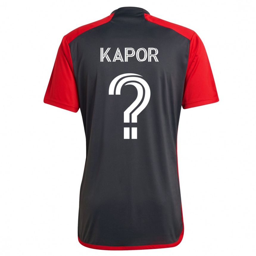 Kinder Fußball Stefan Kapor #0 Grau Heimtrikot Trikot 2023/24 T-Shirt Luxemburg