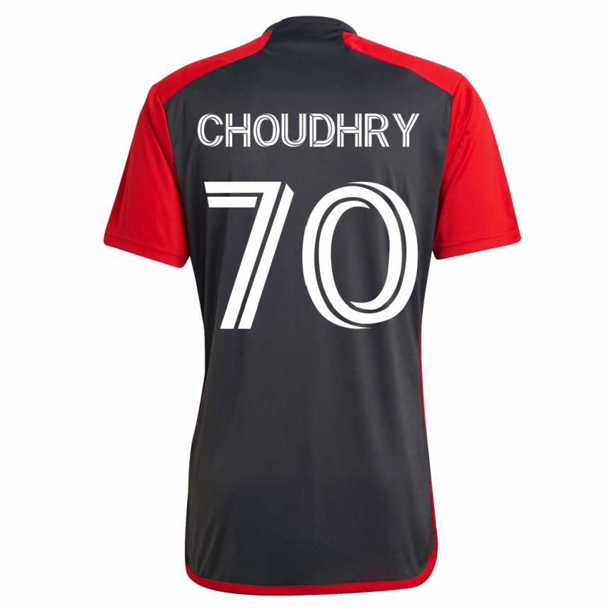 Kinder Fußball Benjamin Choudhry #70 Grau Heimtrikot Trikot 2023/24 T-Shirt Luxemburg