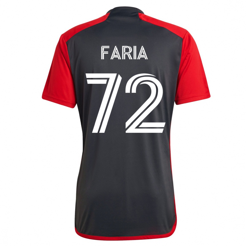 Kinder Fußball Jordan Faria #72 Grau Heimtrikot Trikot 2023/24 T-Shirt Luxemburg