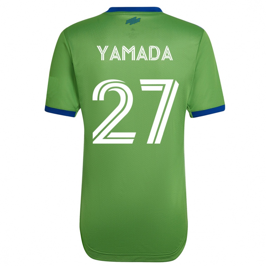 Kinder Fußball Hikari Yamada #27 Grün Heimtrikot Trikot 2023/24 T-Shirt Luxemburg
