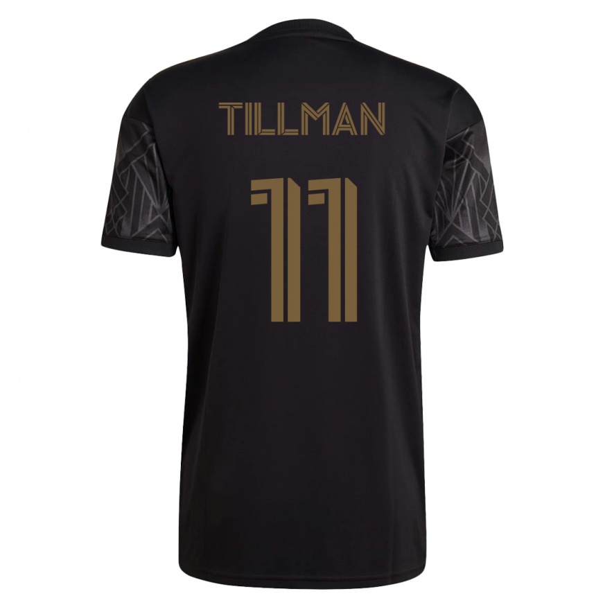 Kinder Fußball Timothy Tillman #11 Schwarz Heimtrikot Trikot 2023/24 T-Shirt Luxemburg