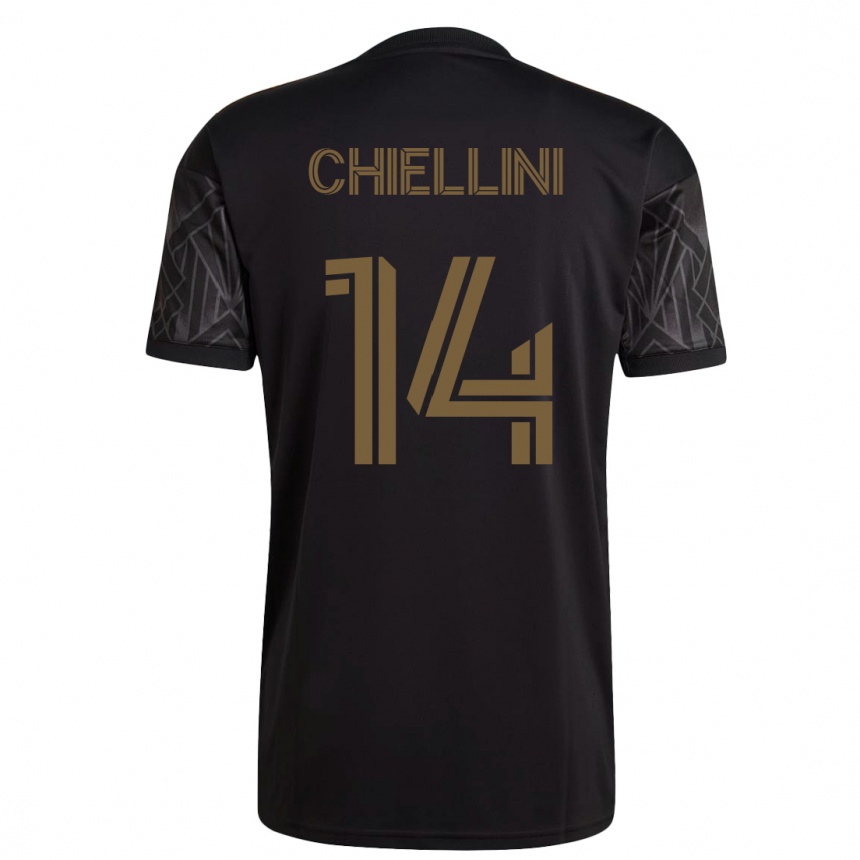 Kinder Fußball Giorgio Chiellini #14 Schwarz Heimtrikot Trikot 2023/24 T-Shirt Luxemburg