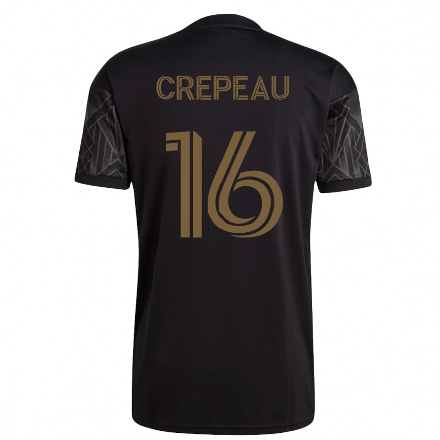 Kinder Fußball Maxime Crépeau #16 Schwarz Heimtrikot Trikot 2023/24 T-Shirt Luxemburg