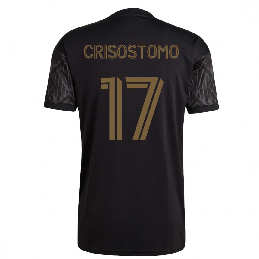 Kinder Fußball Danny Crisostomo #17 Schwarz Heimtrikot Trikot 2023/24 T-Shirt Luxemburg