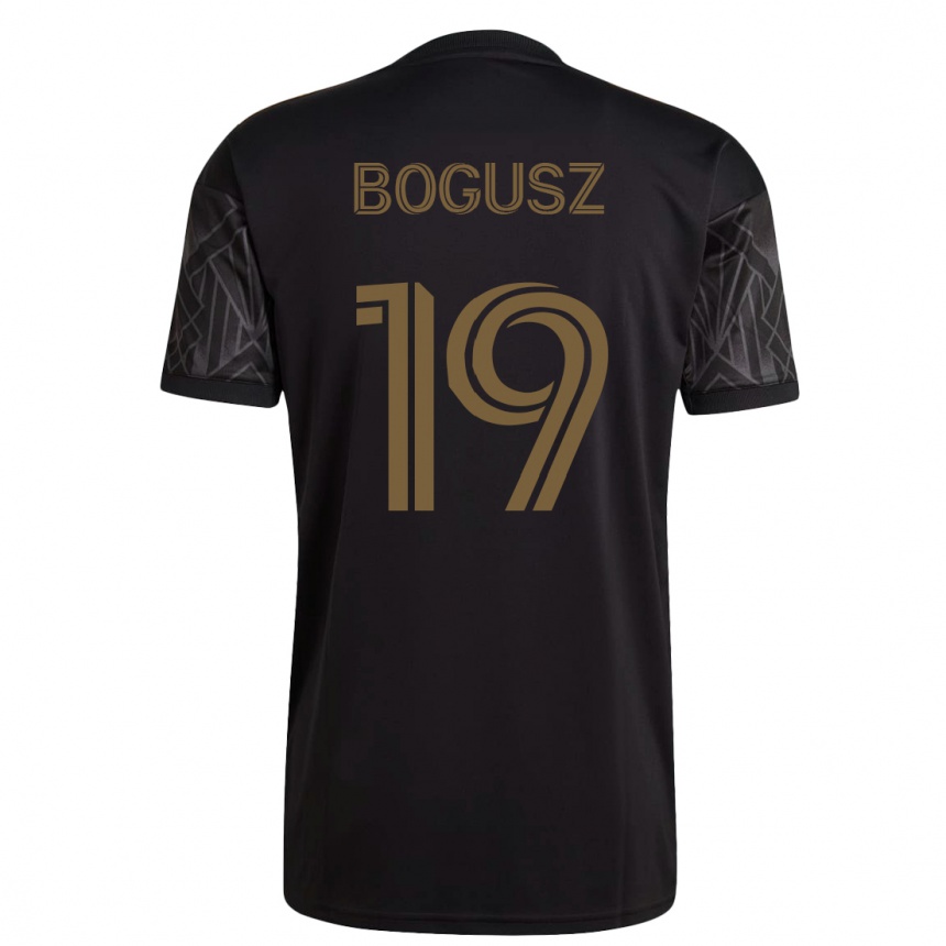 Kinder Fußball Mateusz Bogusz #19 Schwarz Heimtrikot Trikot 2023/24 T-Shirt Luxemburg