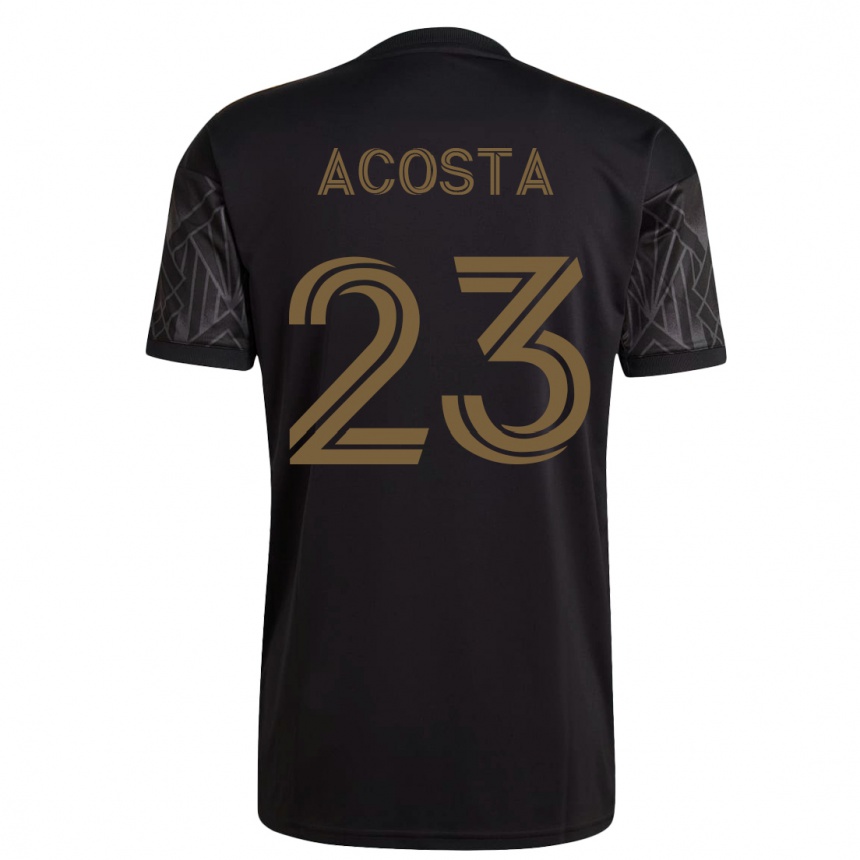 Kinder Fußball Kellyn Acosta #23 Schwarz Heimtrikot Trikot 2023/24 T-Shirt Luxemburg