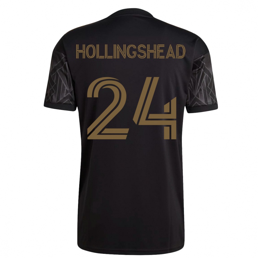 Kinder Fußball Ryan Hollingshead #24 Schwarz Heimtrikot Trikot 2023/24 T-Shirt Luxemburg