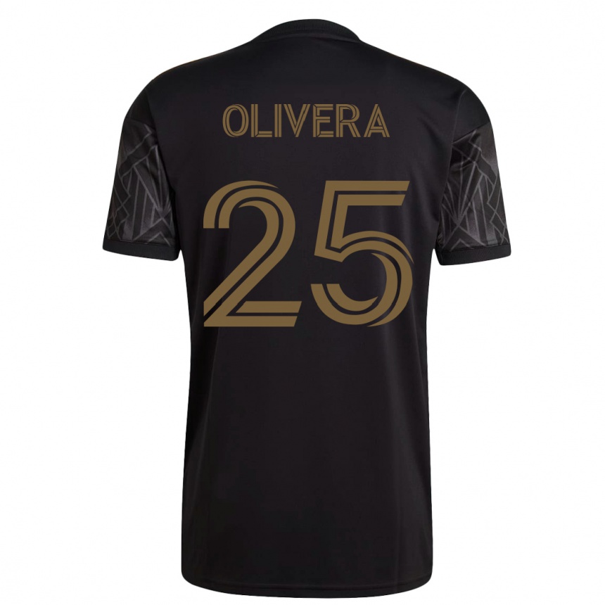 Kinder Fußball Cristian Olivera #25 Schwarz Heimtrikot Trikot 2023/24 T-Shirt Luxemburg