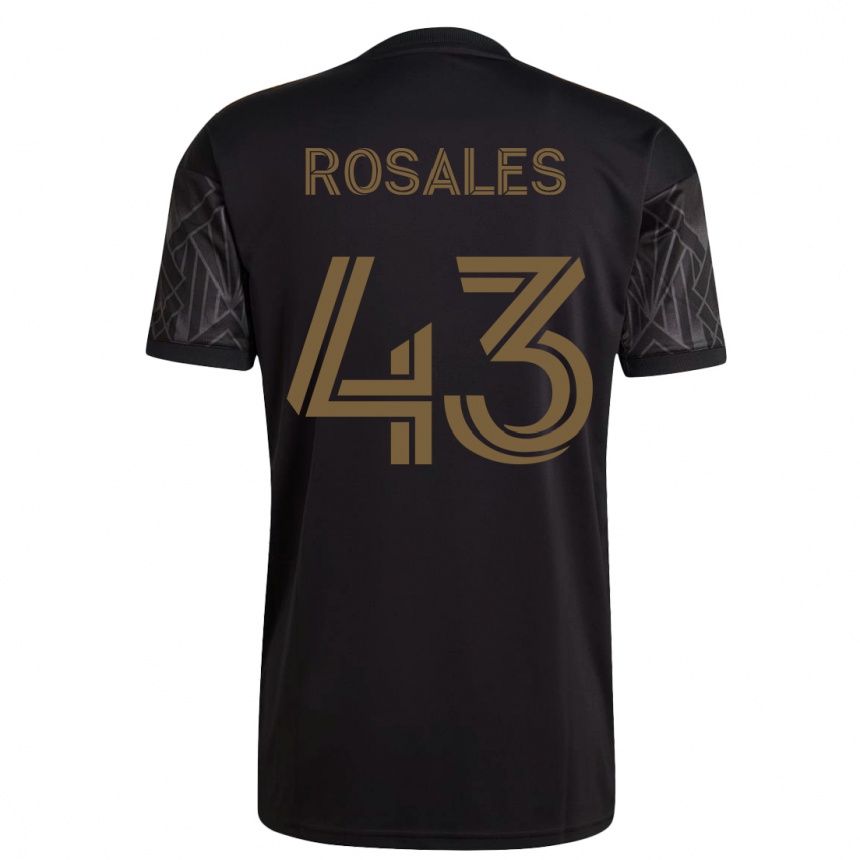 Kinder Fußball Diego Rosales #43 Schwarz Heimtrikot Trikot 2023/24 T-Shirt Luxemburg