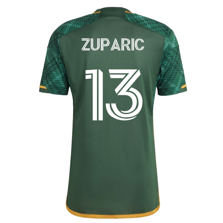 Kinder Fußball Dario Zuparic #13 Grün Heimtrikot Trikot 2023/24 T-Shirt Luxemburg