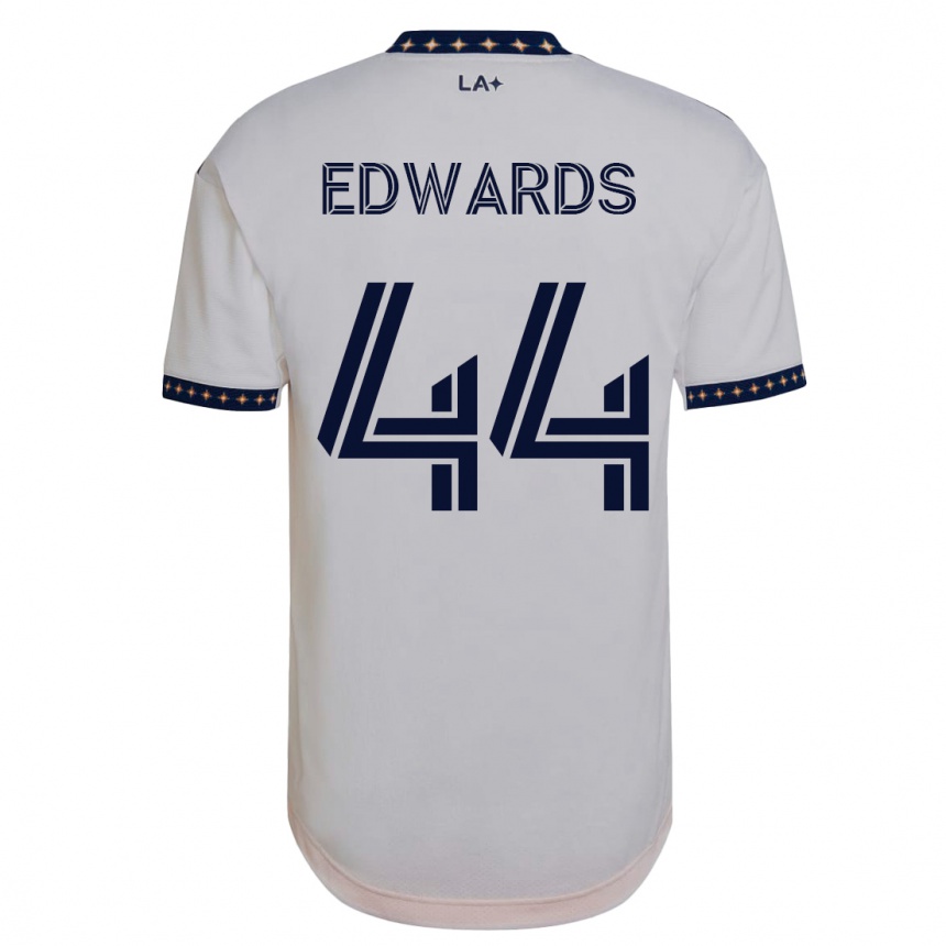 Kinder Fußball Raheem Edwards #44 Weiß Heimtrikot Trikot 2023/24 T-Shirt Luxemburg