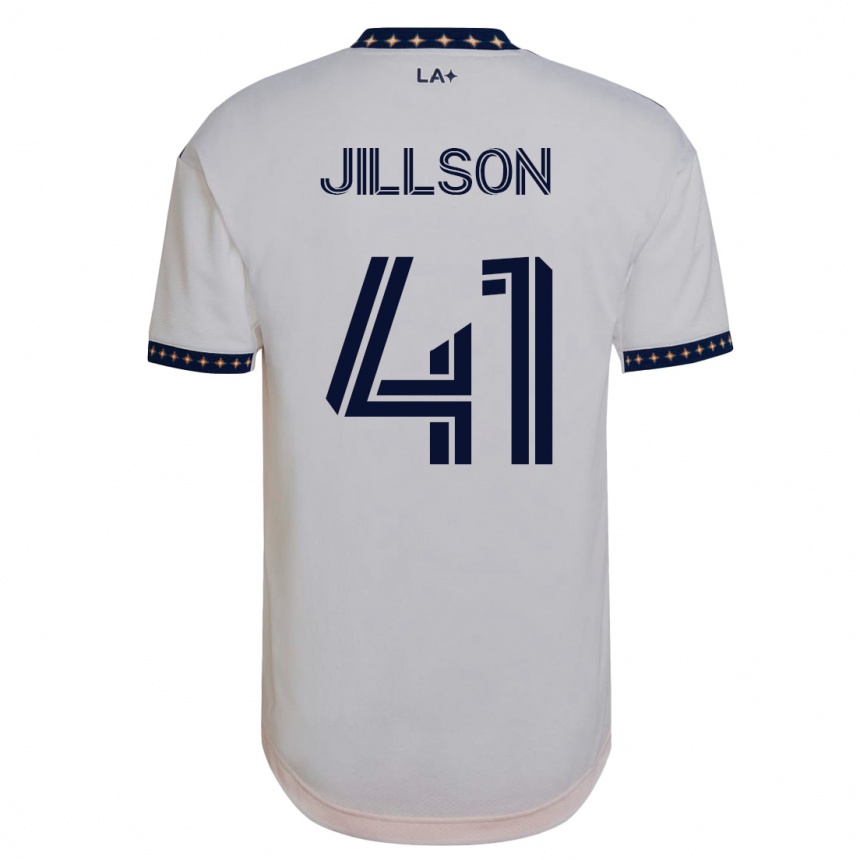 Kinder Fußball Simon Jillson #41 Weiß Heimtrikot Trikot 2023/24 T-Shirt Luxemburg