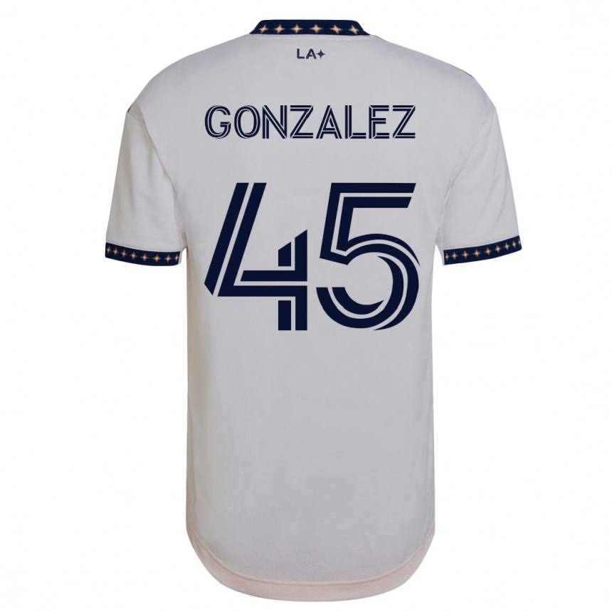 Kinder Fußball Adrián González #45 Weiß Heimtrikot Trikot 2023/24 T-Shirt Luxemburg