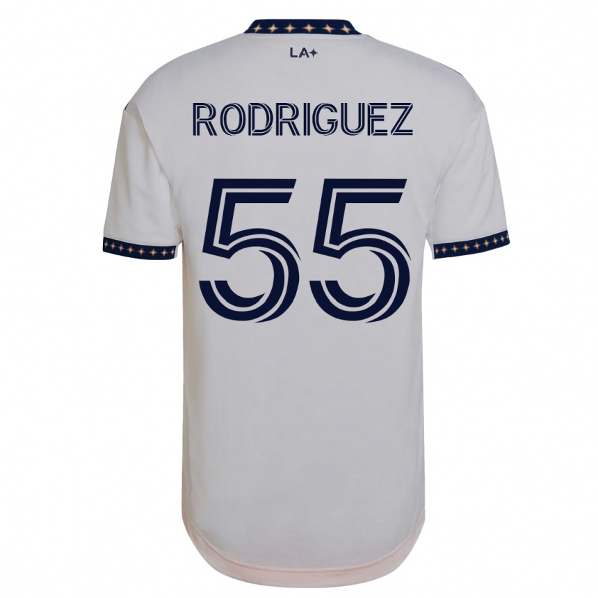 Kinder Fußball Diego Rodriguez #55 Weiß Heimtrikot Trikot 2023/24 T-Shirt Luxemburg