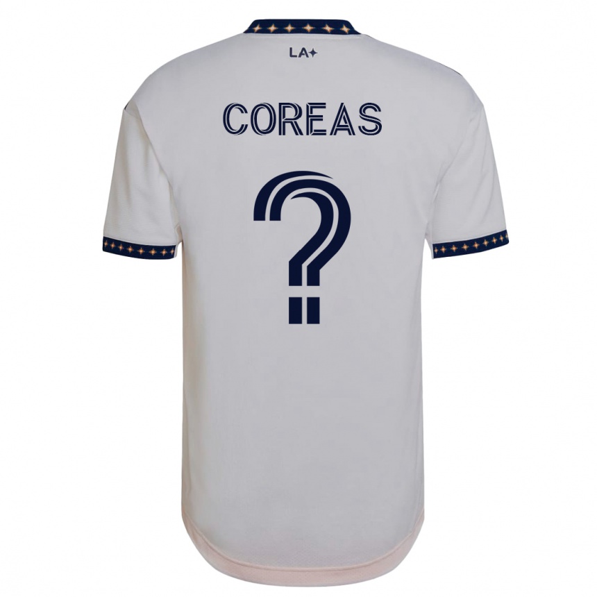 Kinder Fußball Christian Coreas #0 Weiß Heimtrikot Trikot 2023/24 T-Shirt Luxemburg