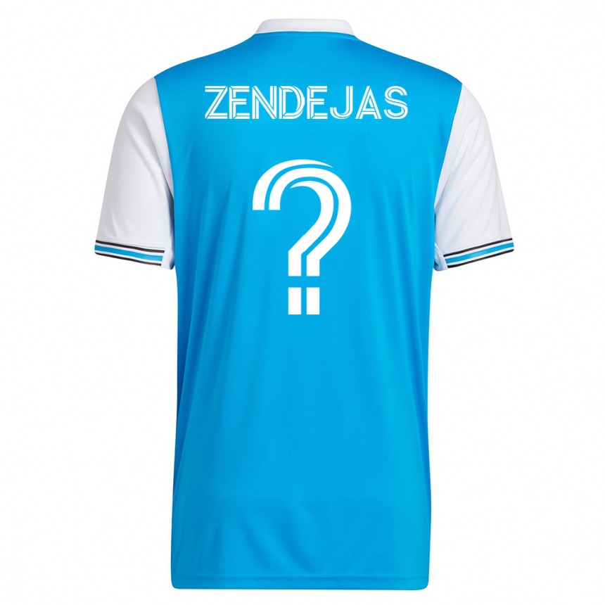 Kinder Fußball Adrián Zendejas #0 Blau Heimtrikot Trikot 2023/24 T-Shirt Luxemburg