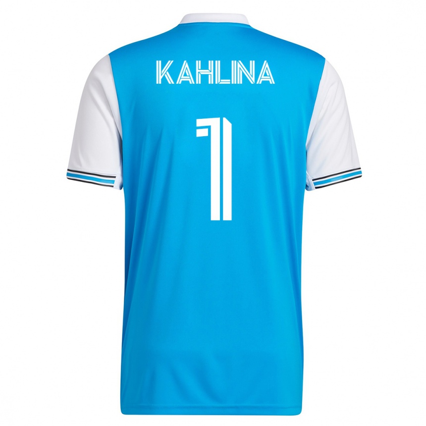 Kinder Fußball Kristijan Kahlina #1 Blau Heimtrikot Trikot 2023/24 T-Shirt Luxemburg