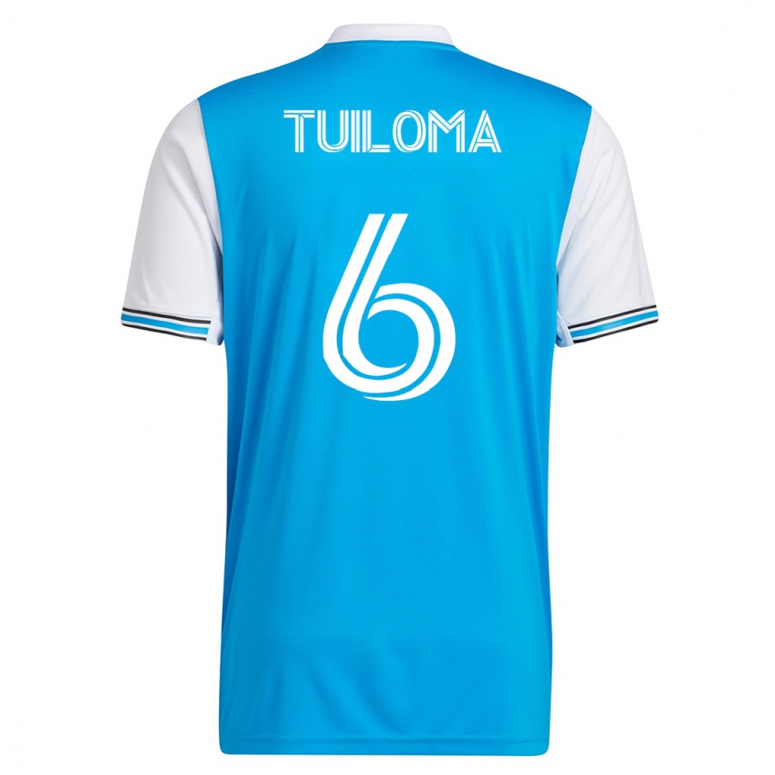 Kinder Fußball Bill Tuiloma #6 Blau Heimtrikot Trikot 2023/24 T-Shirt Luxemburg