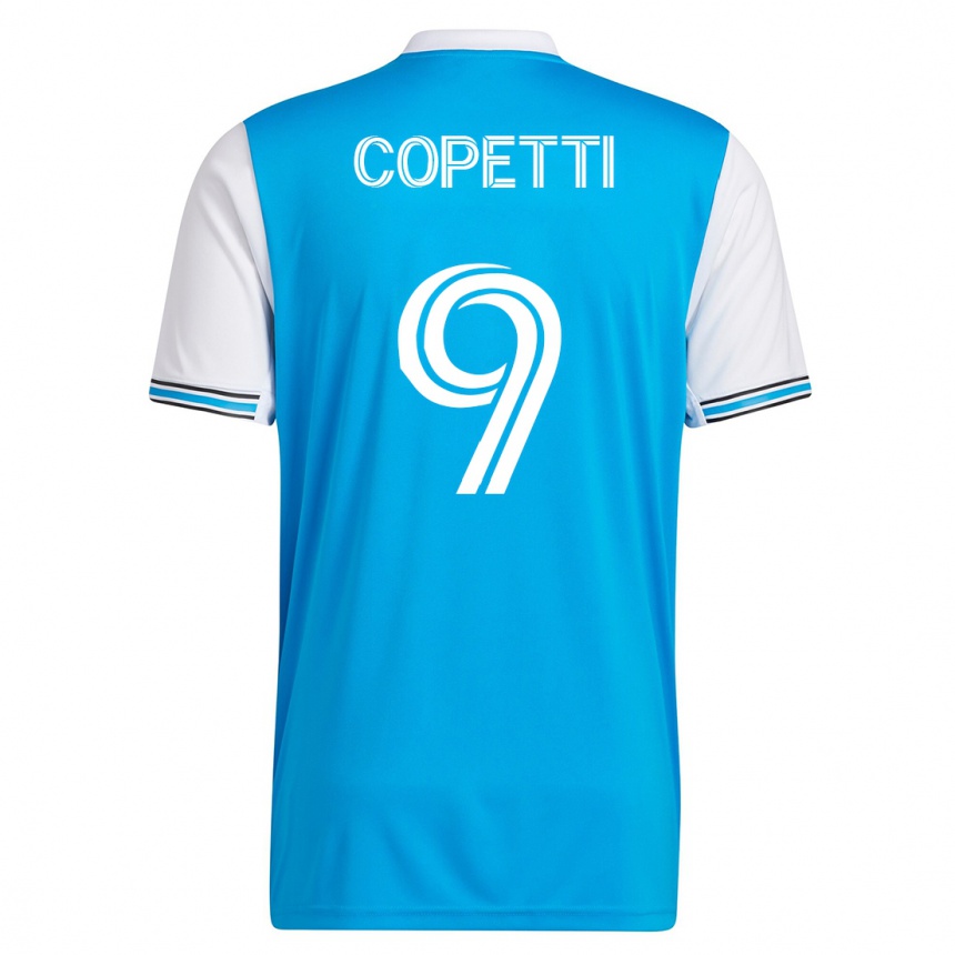 Kinder Fußball Enzo Copetti #9 Blau Heimtrikot Trikot 2023/24 T-Shirt Luxemburg