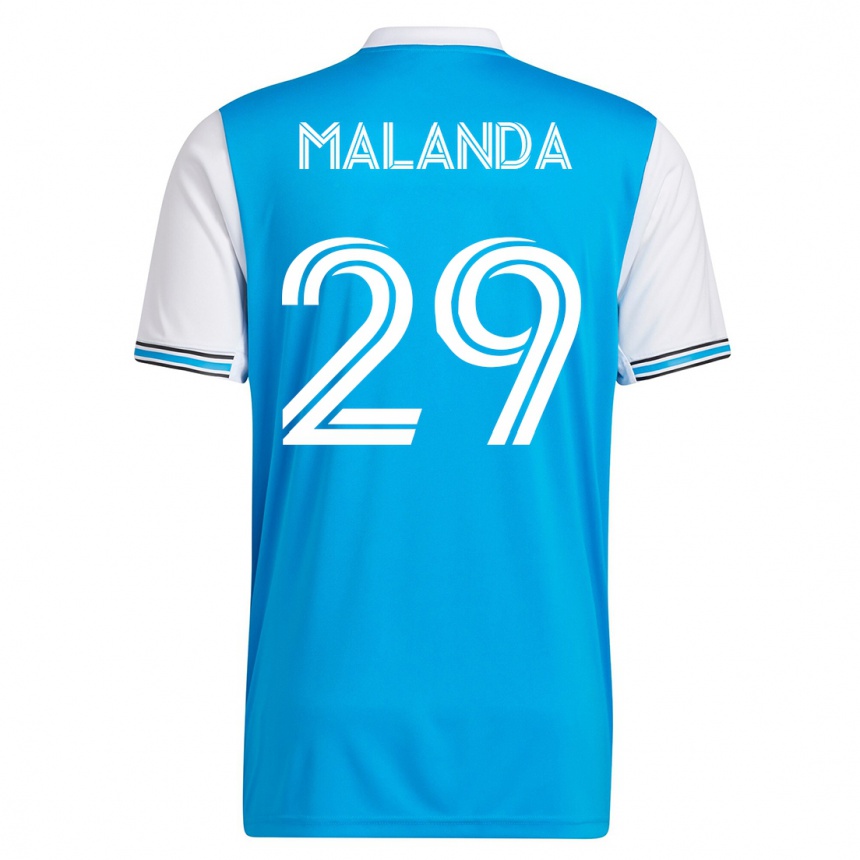 Kinder Fußball Adilson Malanda #29 Blau Heimtrikot Trikot 2023/24 T-Shirt Luxemburg