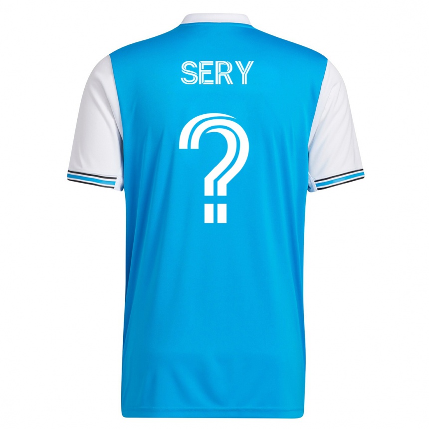 Kinder Fußball Sam Sery #0 Blau Heimtrikot Trikot 2023/24 T-Shirt Luxemburg
