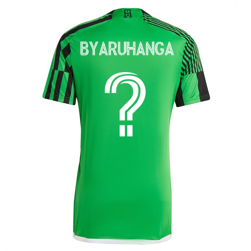 Kinder Fußball Bobosi Byaruhanga #0 Grün Schwarz Heimtrikot Trikot 2023/24 T-Shirt Luxemburg