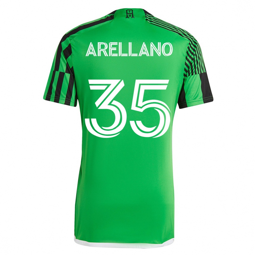 Kinder Fußball Bryan Arellano #35 Grün Schwarz Heimtrikot Trikot 2023/24 T-Shirt Luxemburg