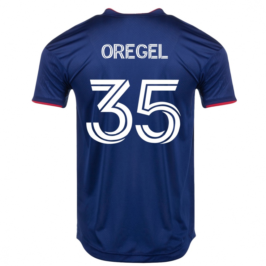 Kinder Fußball Sergio Oregel #35 Marine Heimtrikot Trikot 2023/24 T-Shirt Luxemburg