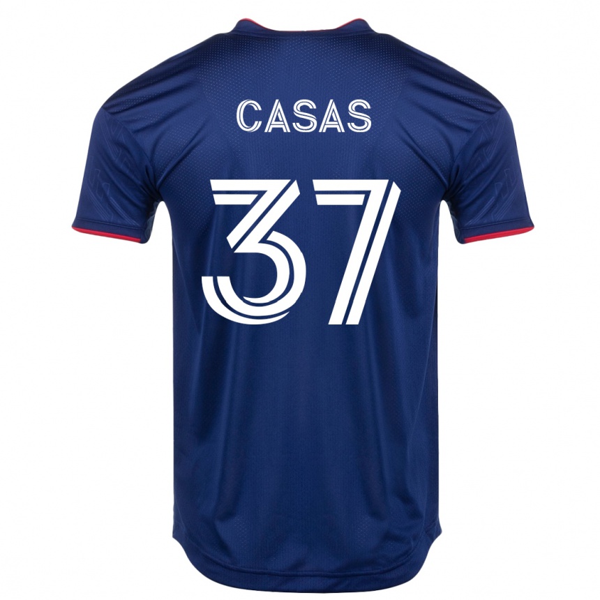 Kinder Fußball Javier Casas #37 Marine Heimtrikot Trikot 2023/24 T-Shirt Luxemburg