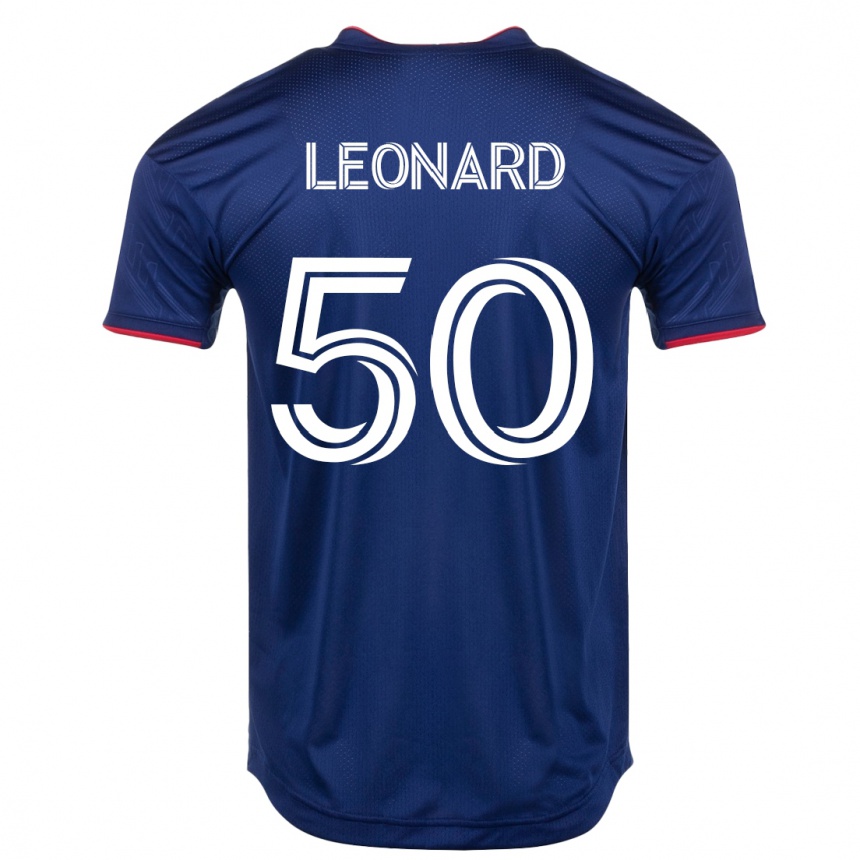 Kinder Fußball Eric Leonard #50 Marine Heimtrikot Trikot 2023/24 T-Shirt Luxemburg