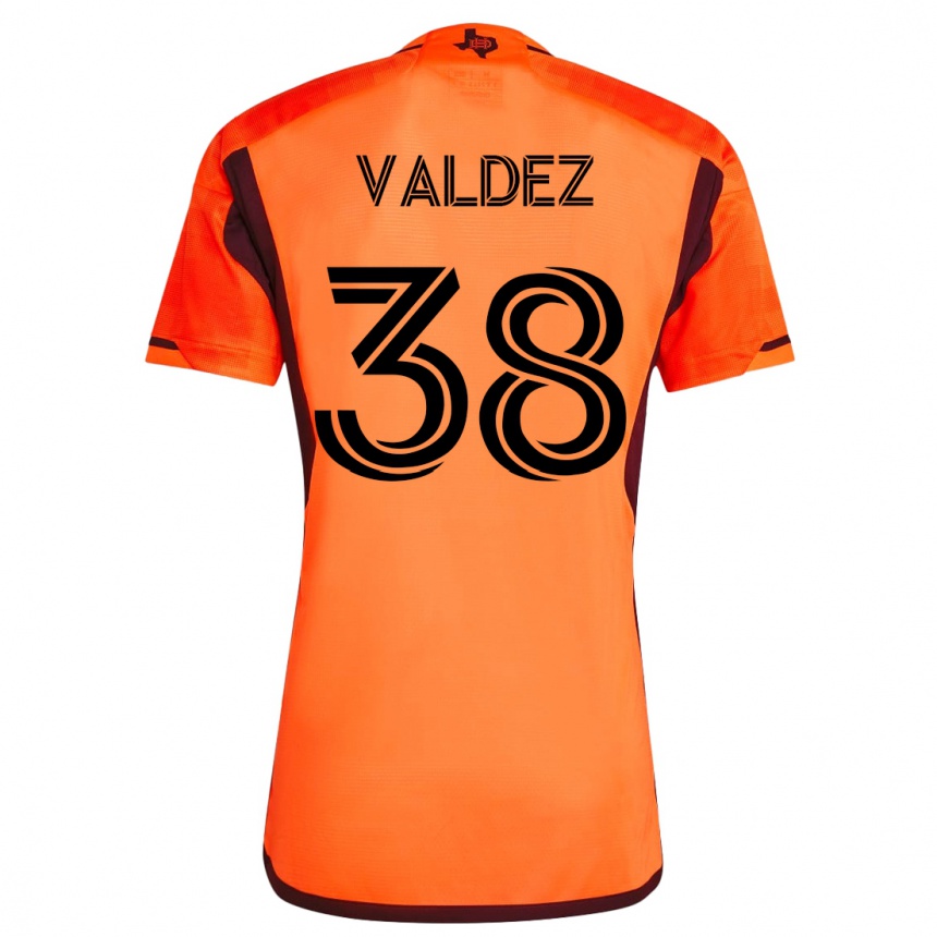 Kinder Fußball Xavier Valdez #38 Orangefarben Heimtrikot Trikot 2023/24 T-Shirt Luxemburg