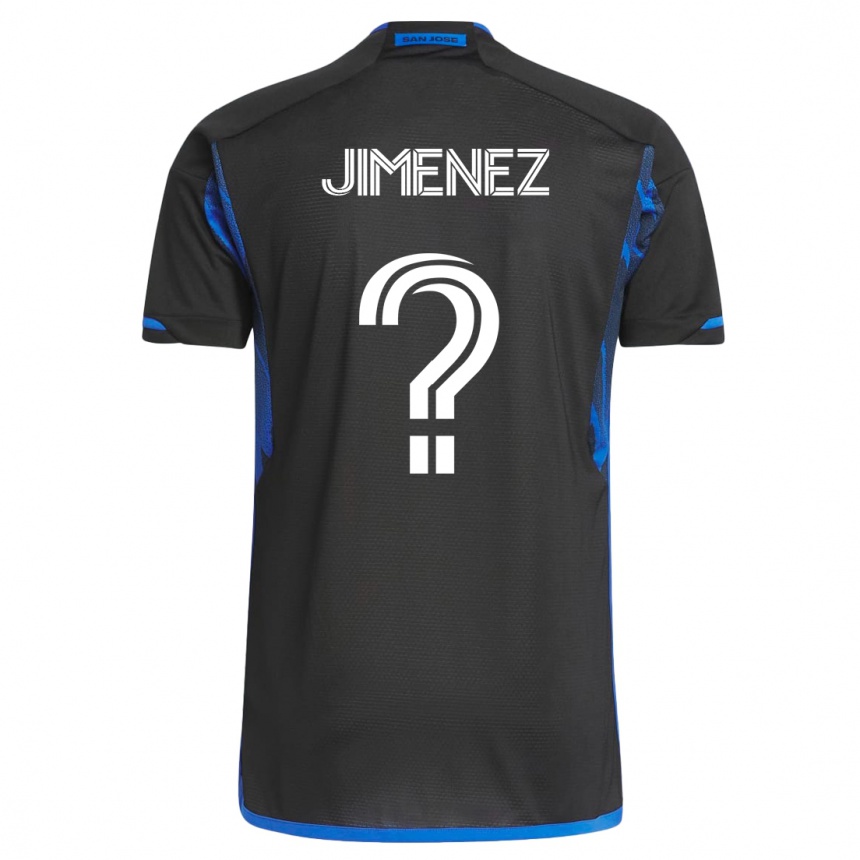 Kinder Fußball Kevin Jimenez #0 Blau Schwarz Heimtrikot Trikot 2023/24 T-Shirt Luxemburg