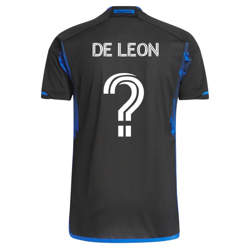 Kinder Fußball Brandon De Leon #0 Blau Schwarz Heimtrikot Trikot 2023/24 T-Shirt Luxemburg