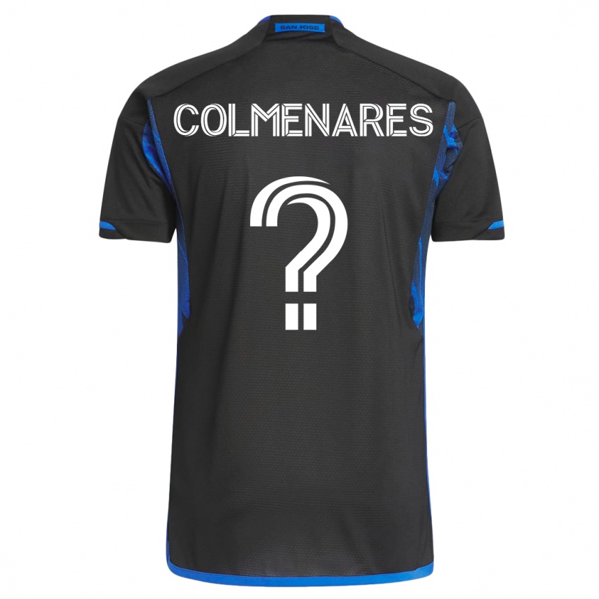 Kinder Fußball Mateo Colmenares #0 Blau Schwarz Heimtrikot Trikot 2023/24 T-Shirt Luxemburg