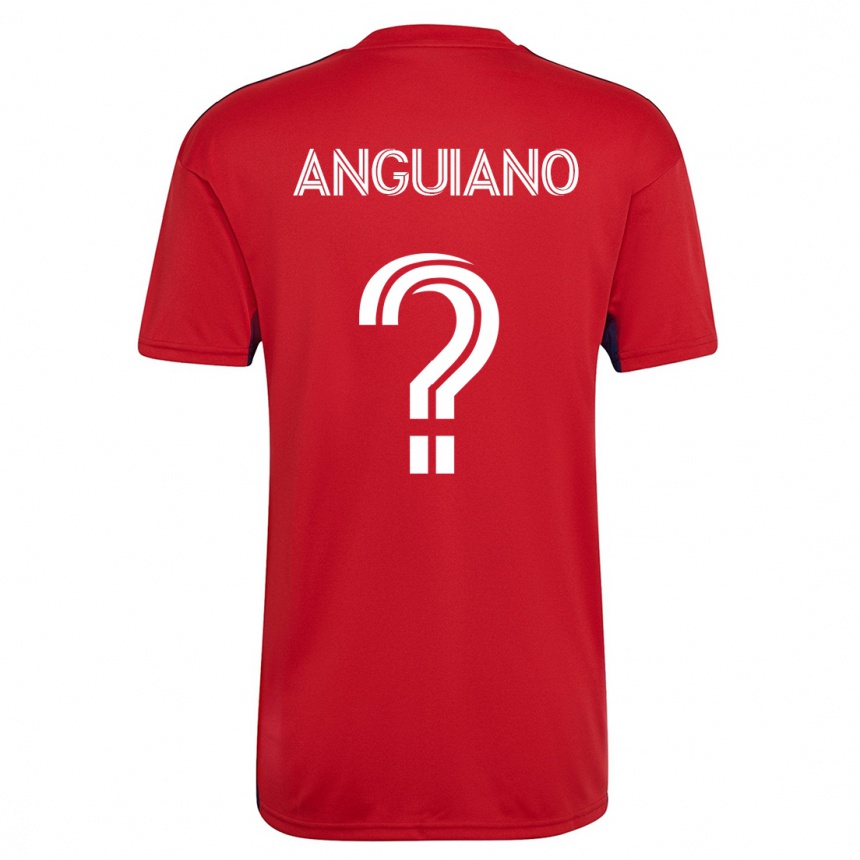 Kinder Fußball Adrian Anguiano #0 Rot Heimtrikot Trikot 2023/24 T-Shirt Luxemburg