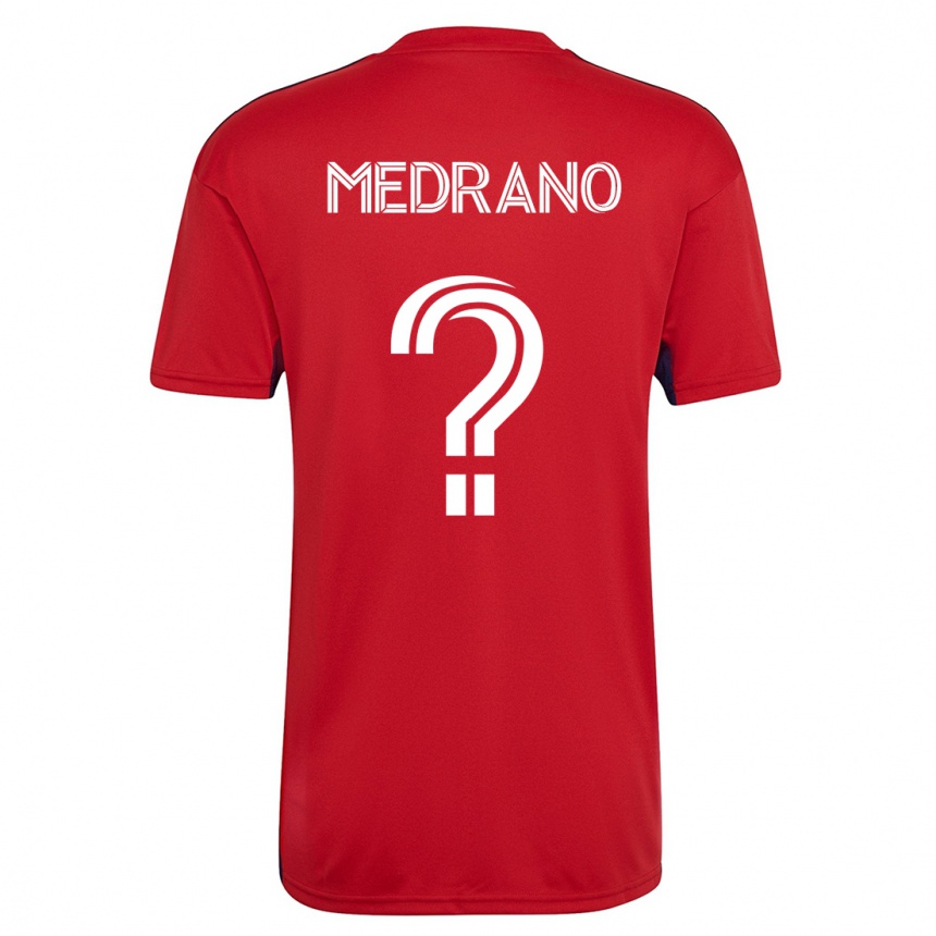 Kinder Fußball Gael Medrano #0 Rot Heimtrikot Trikot 2023/24 T-Shirt Luxemburg