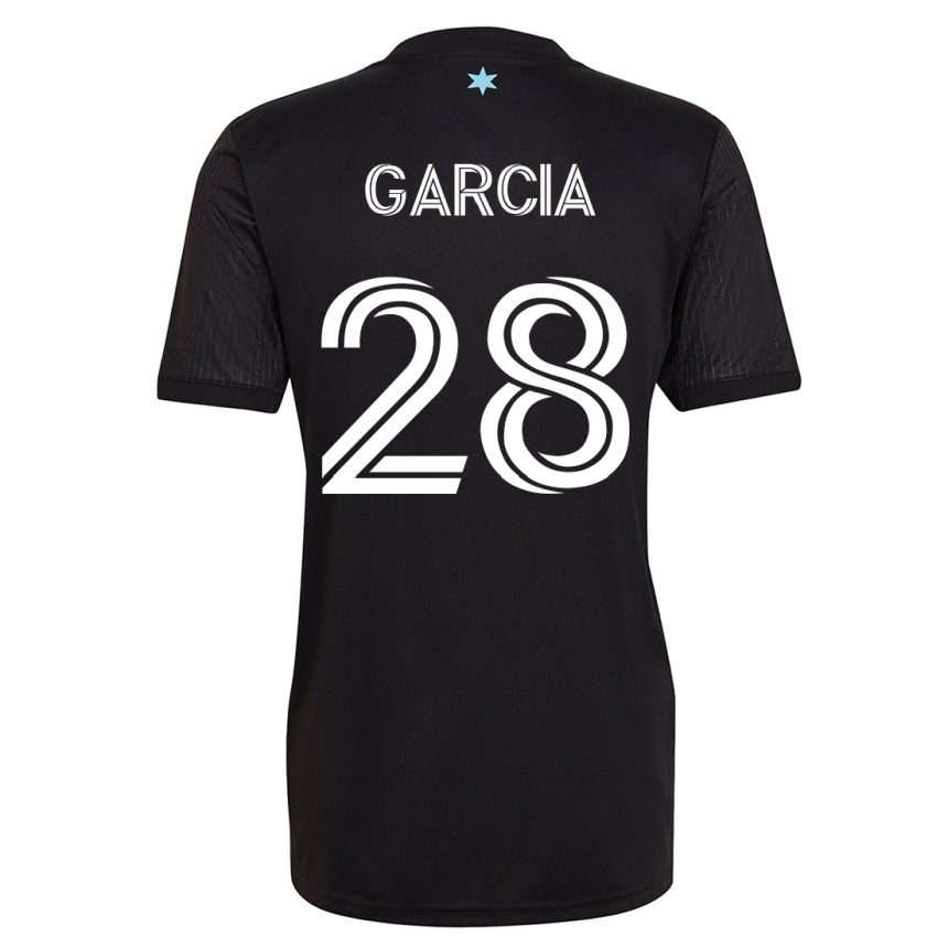 Kinder Fußball Mender García #28 Schwarz Heimtrikot Trikot 2023/24 T-Shirt Luxemburg