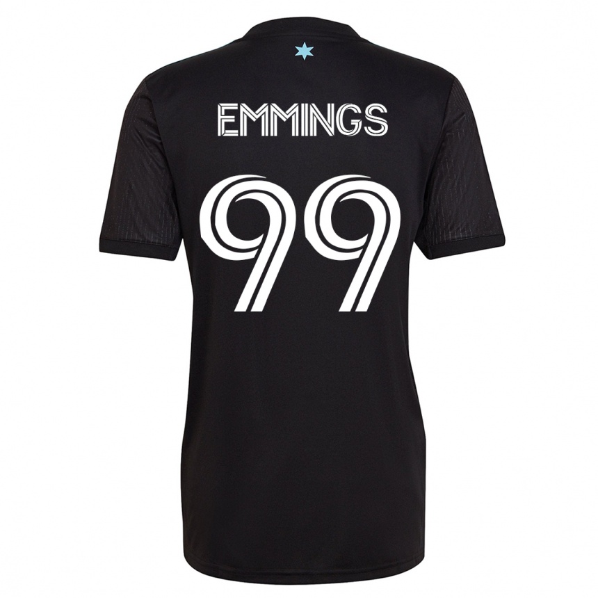 Kinder Fußball Fred Emmings #99 Schwarz Heimtrikot Trikot 2023/24 T-Shirt Luxemburg
