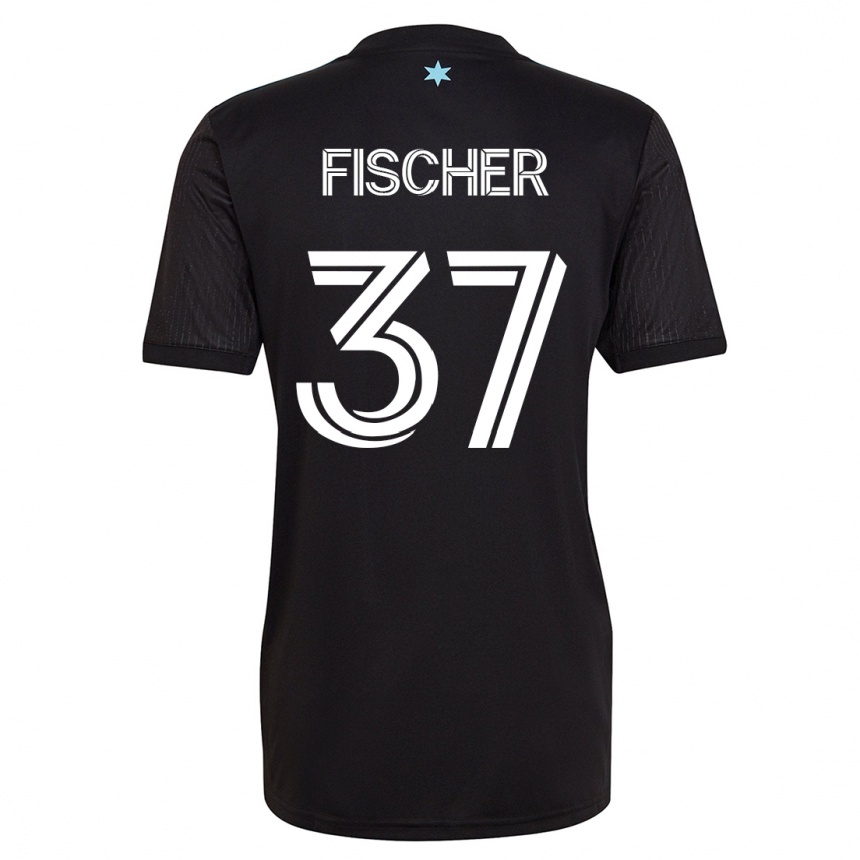 Kinder Fußball Britton Fischer #37 Schwarz Heimtrikot Trikot 2023/24 T-Shirt Luxemburg