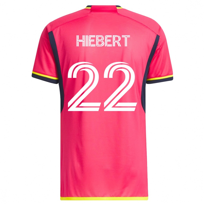Kinder Fußball Kyle Hiebert #22 Rosa Heimtrikot Trikot 2023/24 T-Shirt Luxemburg