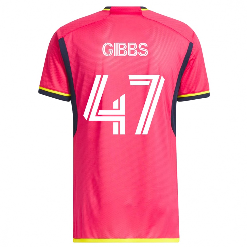 Kinder Fußball Ryley Gibbs #47 Rosa Heimtrikot Trikot 2023/24 T-Shirt Luxemburg