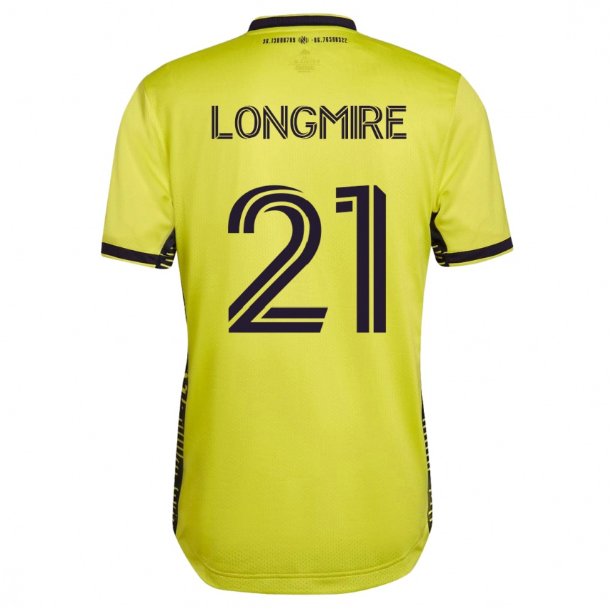 Kinder Fußball Ahmed Longmire #21 Gelb Heimtrikot Trikot 2023/24 T-Shirt Luxemburg
