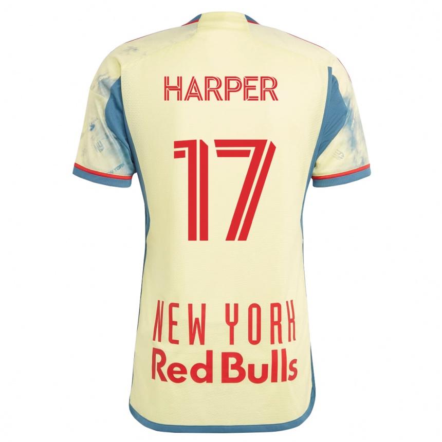 Kinder Fußball Cameron Harper #17 Gelb Heimtrikot Trikot 2023/24 T-Shirt Luxemburg
