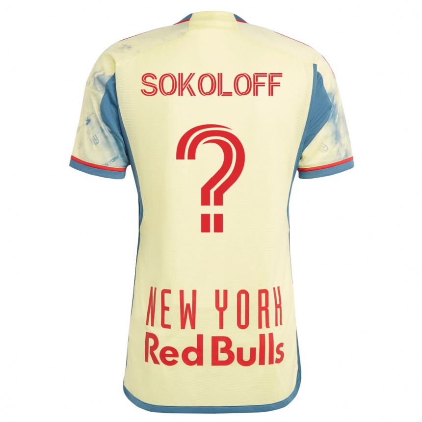 Kinder Fußball Paul Sokoloff #0 Gelb Heimtrikot Trikot 2023/24 T-Shirt Luxemburg