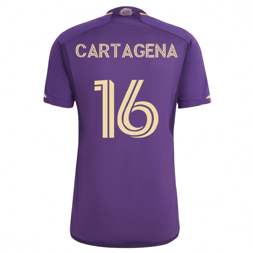 Kinder Fußball Wilder Cartagena #16 Violett Heimtrikot Trikot 2023/24 T-Shirt Luxemburg