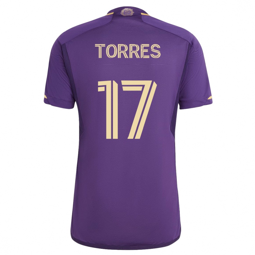 Kinder Fußball Facundo Torres #17 Violett Heimtrikot Trikot 2023/24 T-Shirt Luxemburg