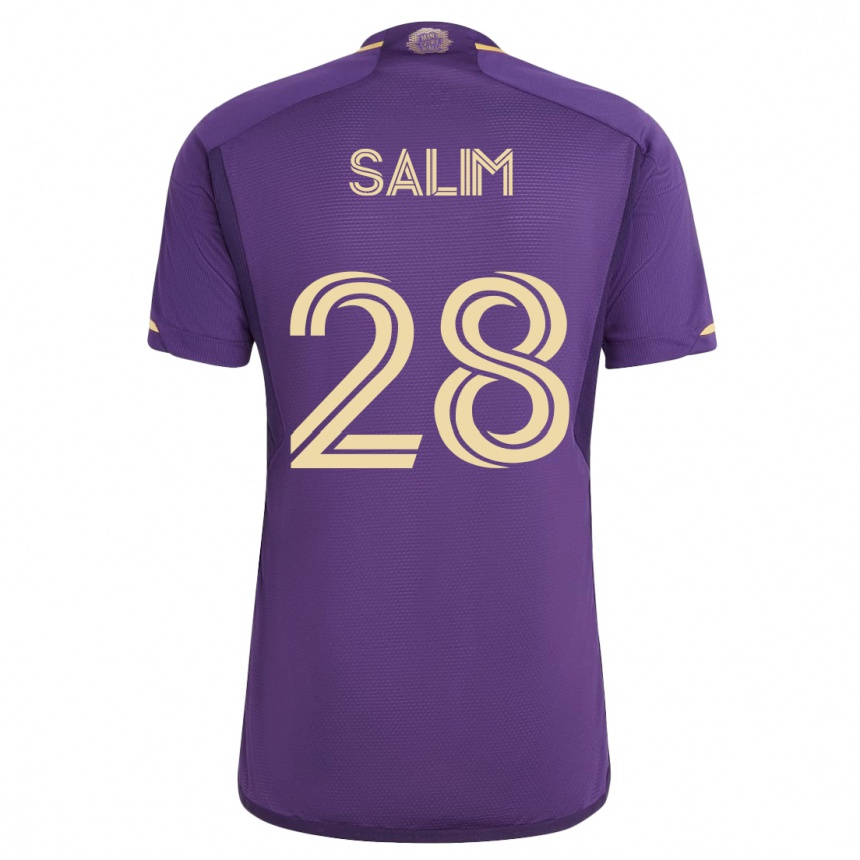 Kinder Fußball Abdi Salim #28 Violett Heimtrikot Trikot 2023/24 T-Shirt Luxemburg