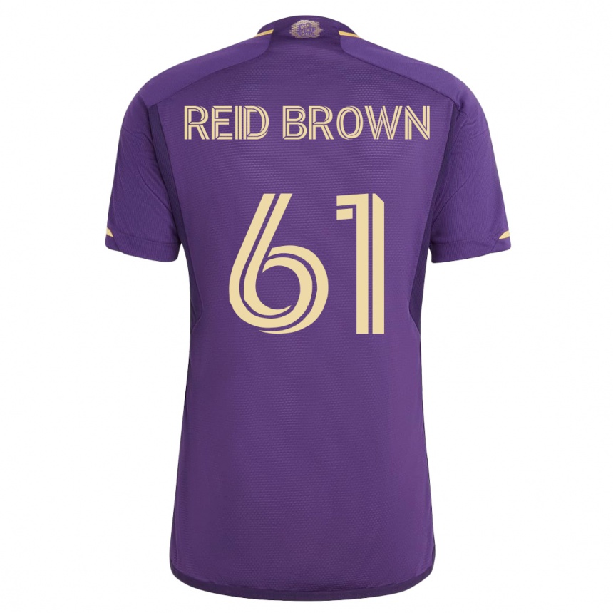 Kinder Fußball Tahir Reid-Brown #61 Violett Heimtrikot Trikot 2023/24 T-Shirt Luxemburg