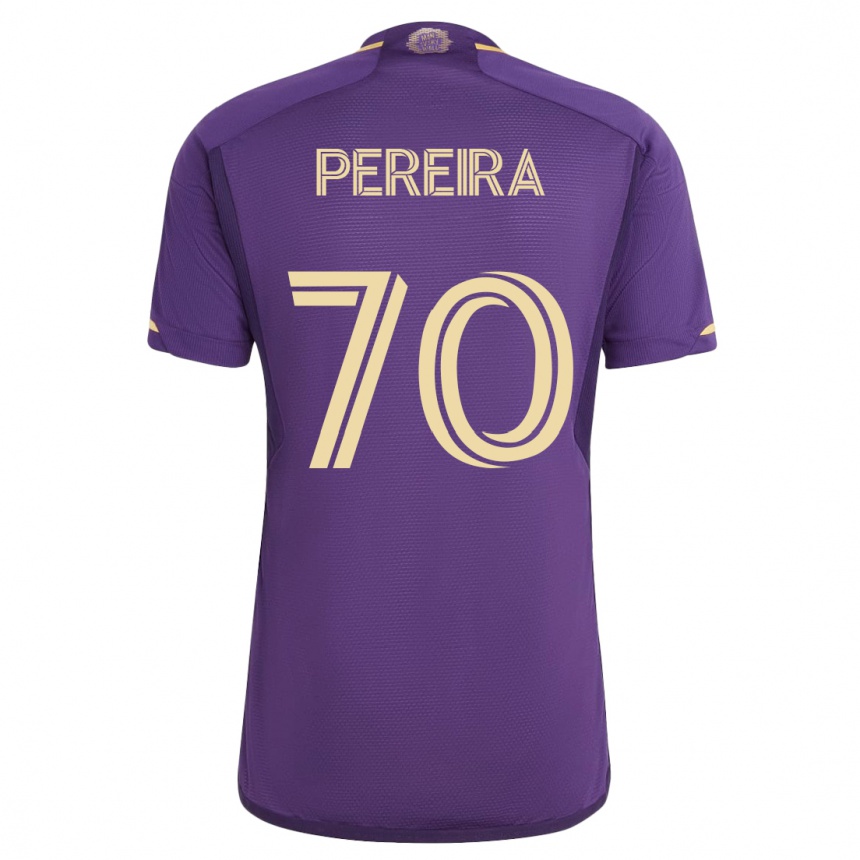 Kinder Fußball Dominic Pereira #70 Violett Heimtrikot Trikot 2023/24 T-Shirt Luxemburg