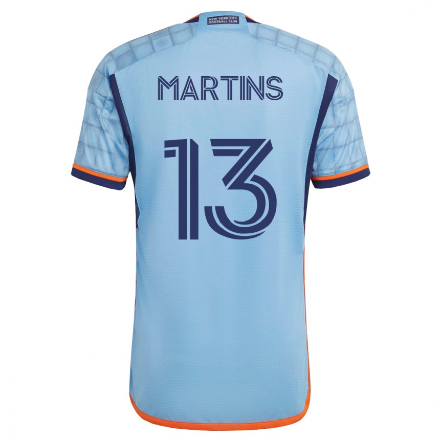 Kinder Fußball Thiago Martins #13 Blau Heimtrikot Trikot 2023/24 T-Shirt Luxemburg